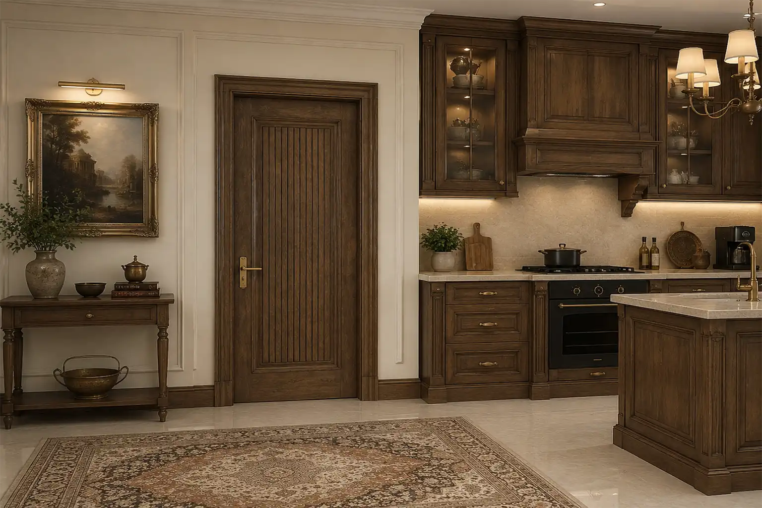 درب اتاقی و کابینت برجسته کلاسیک مدل 1013